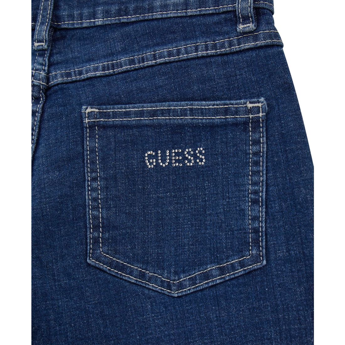 Guess Girls 7-16 90s Stretch Rhinestone Detail Denim Jeans