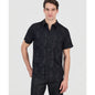Guess Men's Lion Peony Jacquard Short-Sleeve Button-Front Shirt