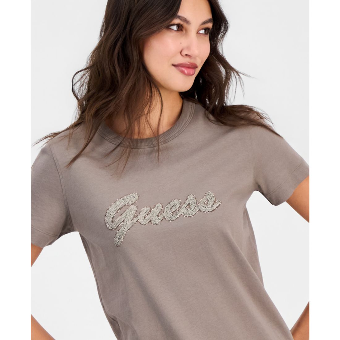 Guess Women's 3D Script Logo Short-Sleeve T-Shirt