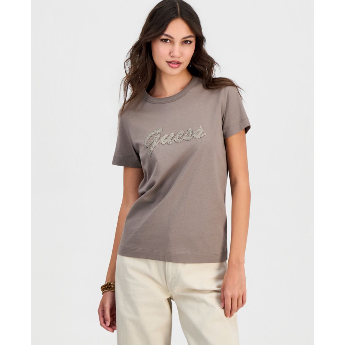 Guess Women's 3D Script Logo Short-Sleeve T-Shirt