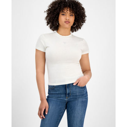 Guess Women's Licia Short-Sleeve Mock-Neck Top