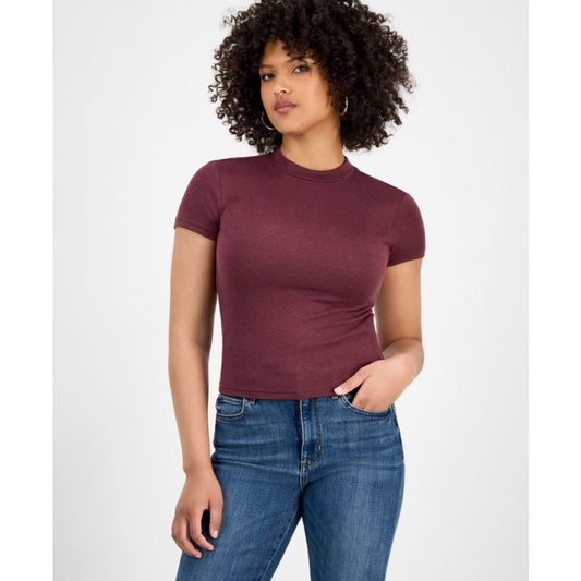 Guess Women's Licia Short-Sleeve Mock-Neck Top
