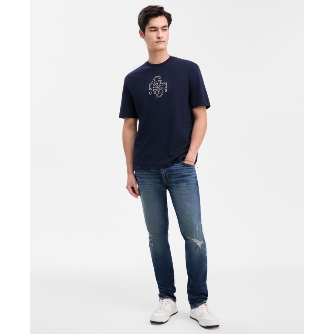Guess Men's Destroyed Slim Tapered Fit Jeans