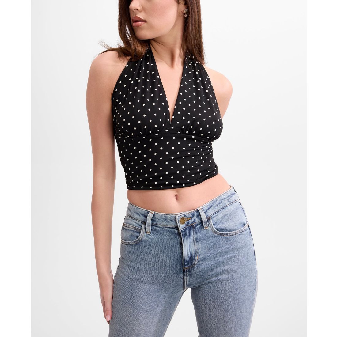 Guess Women's Marilyn Halter V-Neck Top