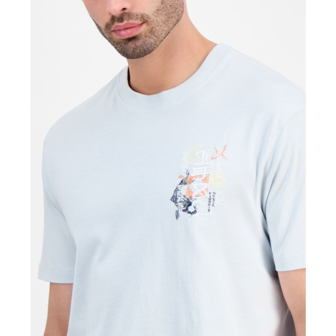 Guess Men's Oversized-Fit Japan Signs Graphic Print T-Shirt