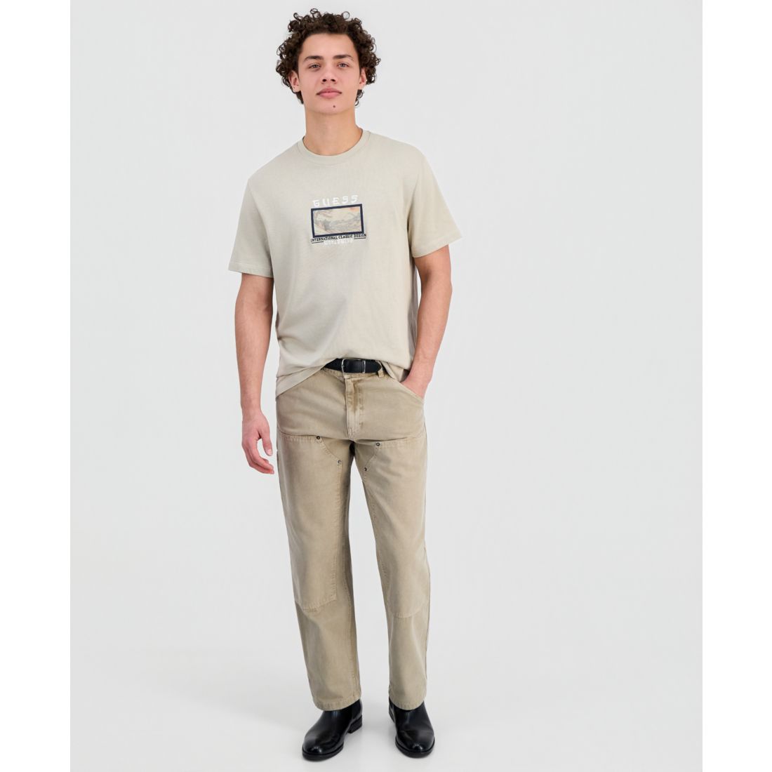 Guess Men's Japanese Landscape Graphic T-Shirt