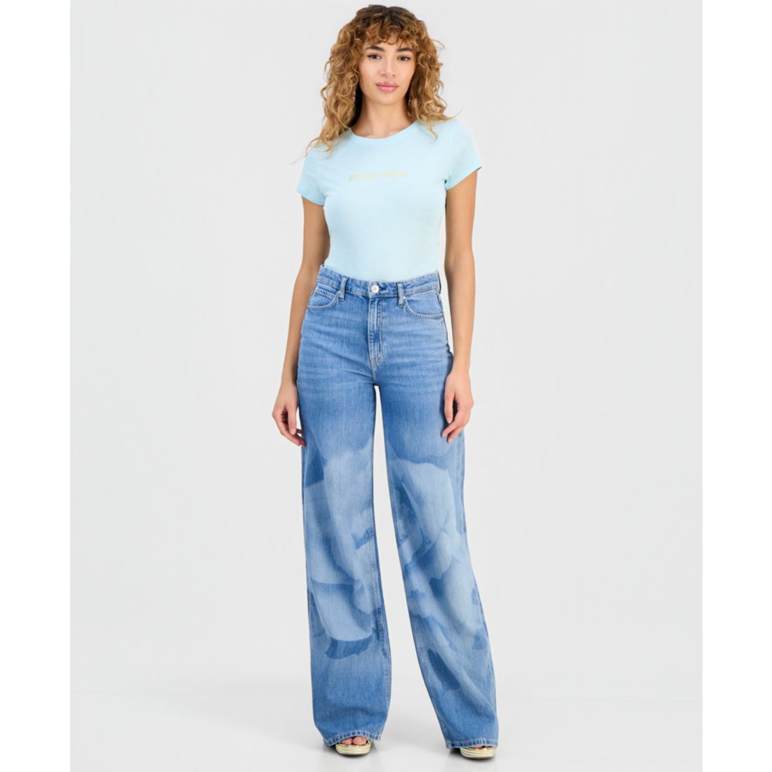 Guess Women's Wide-Leg Printed Jeans