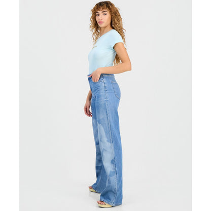 Guess Women's Wide-Leg Printed Jeans