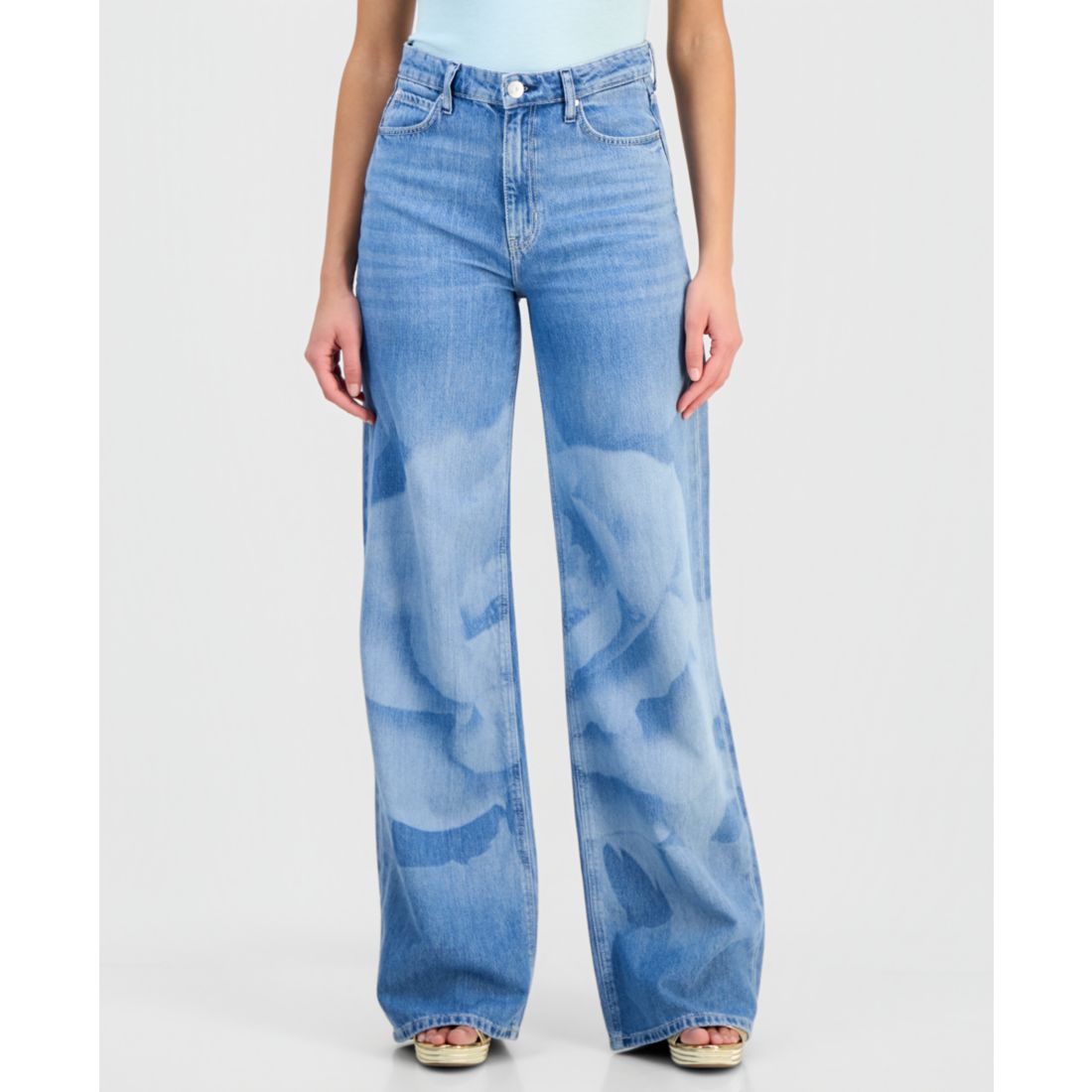Guess Women's Wide-Leg Printed Jeans