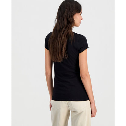 Guess Women's Triangle Lace Logo Short-Sleeve T-Shirt