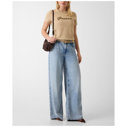 Guess Women's Beads Script Crewneck Cotton T-Shirt