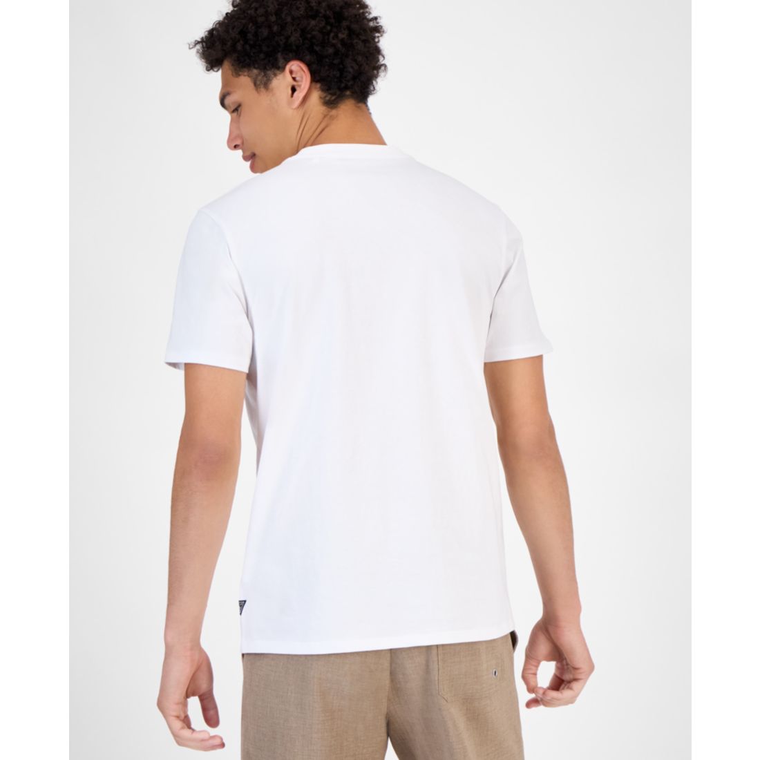 Guess Men's Short Sleeve Embroidered Logo Crewneck T-Shirt