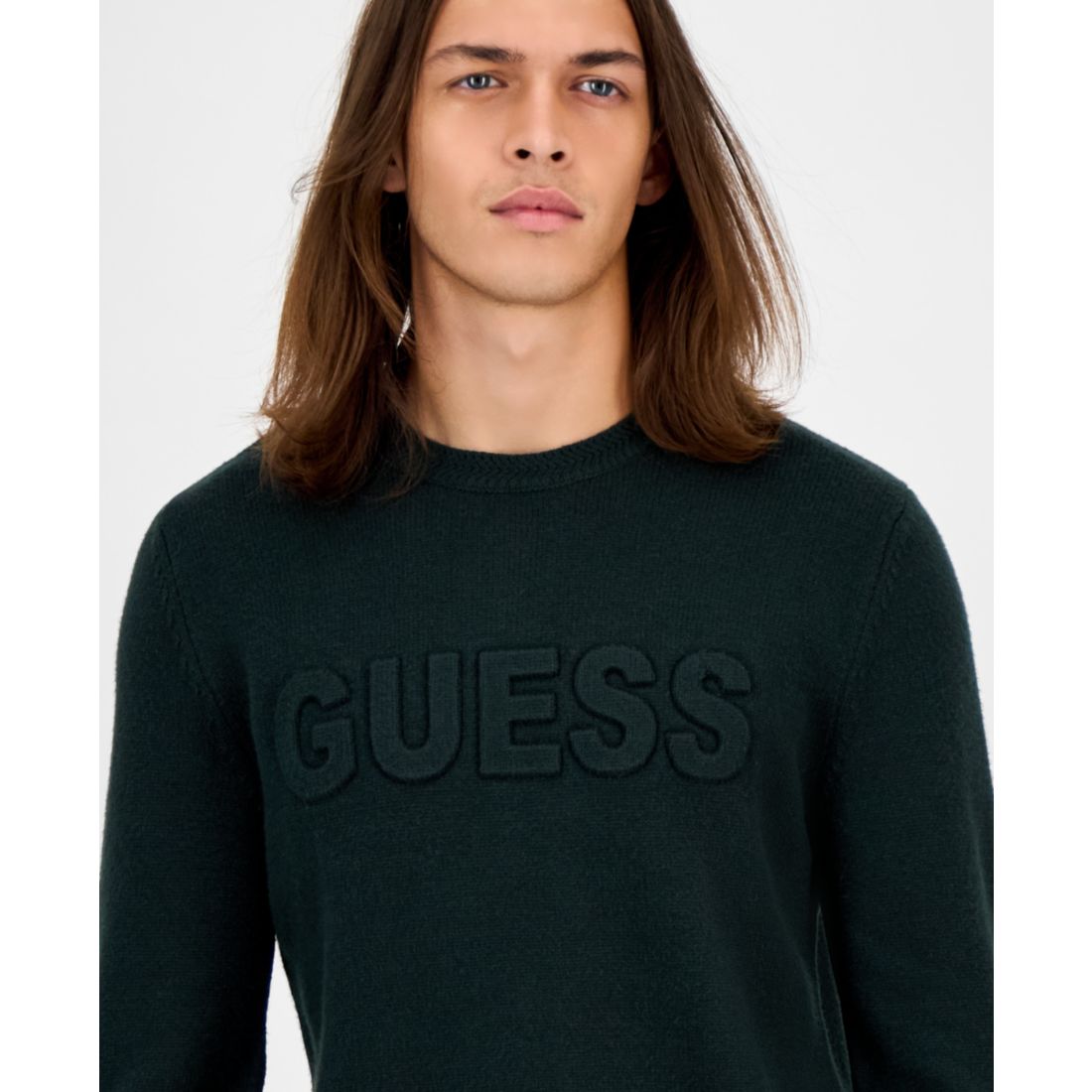 Guess Men's 3D Logo Crewneck Sweater