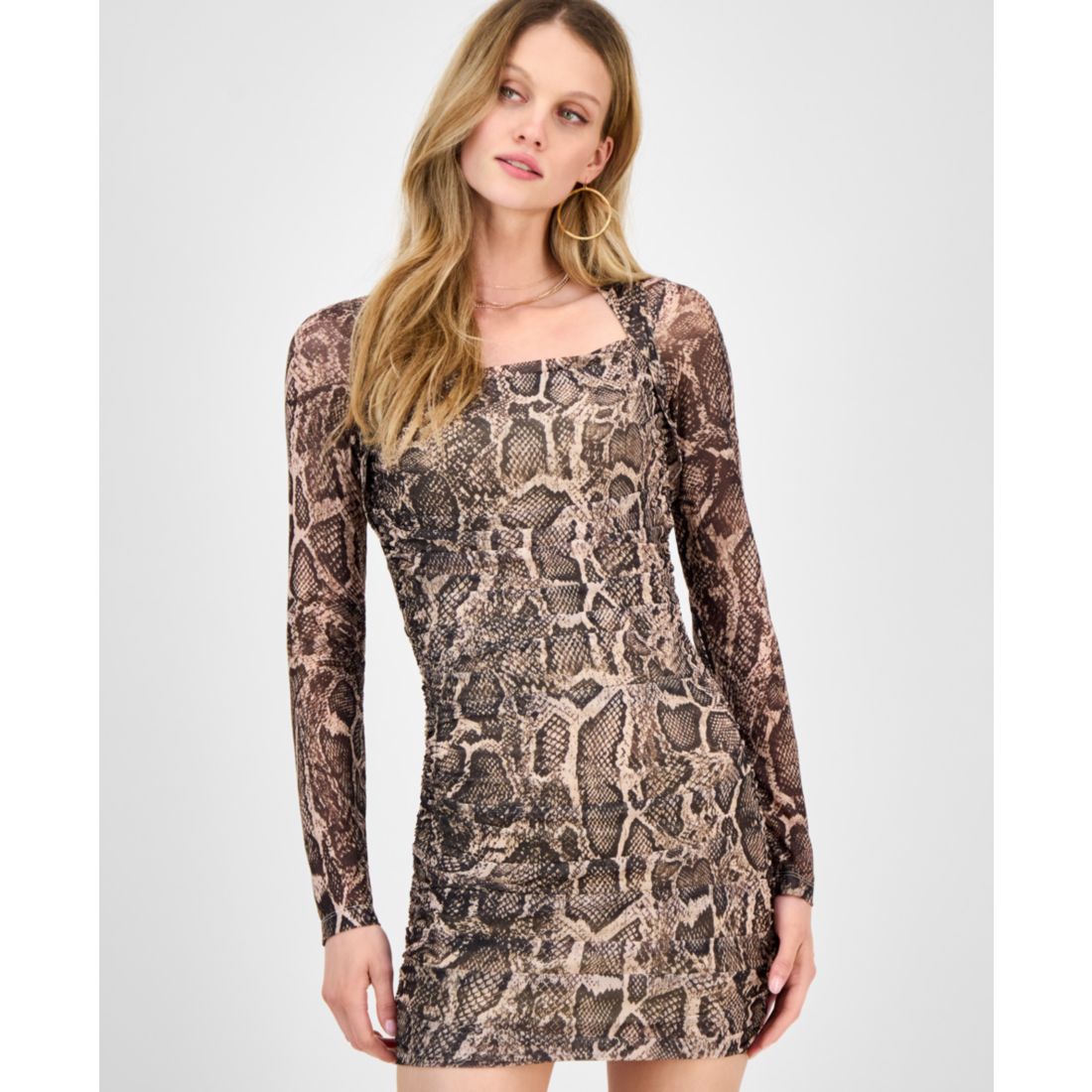 Guess Women's Bernardette Printed Mesh Bodycon Dress
