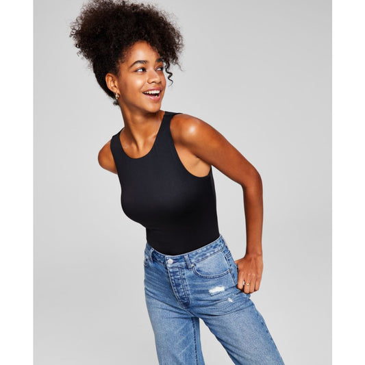 And Now This Women's Sleeveless Front-Lined High Neck Bodysuit