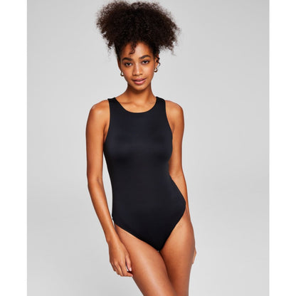 And Now This Women's Sleeveless Front-Lined High Neck Bodysuit