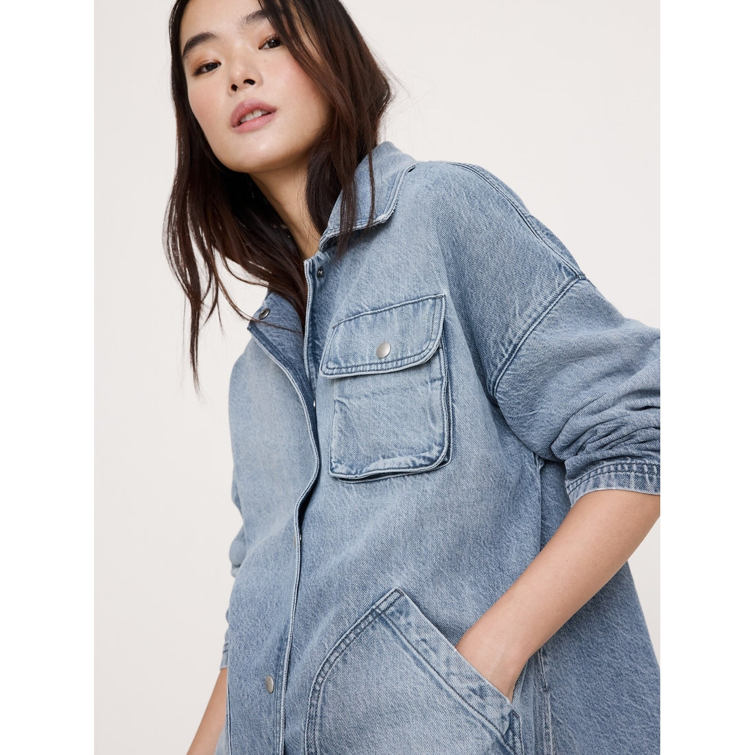 Women's Washed Cotton Chore Jacket