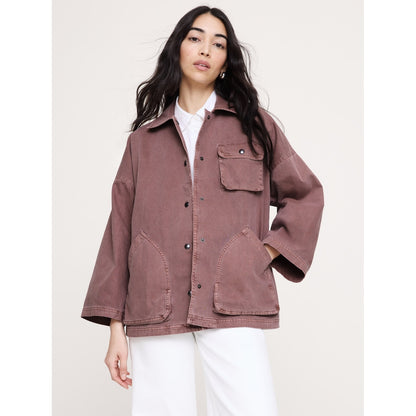 Women's Washed Cotton Chore Jacket