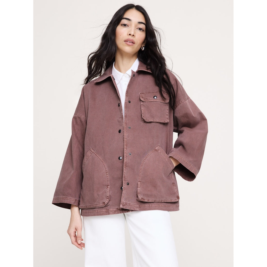 Women's Washed Cotton Chore Jacket