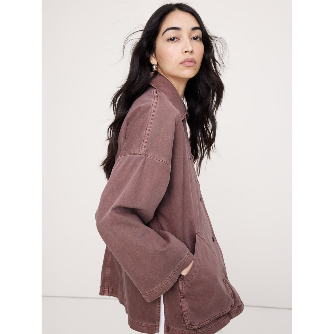 Women's Washed Cotton Chore Jacket