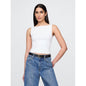 Women's Closeknit Jersey Boatneck Crop Tank Top