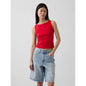 Women's Closeknit Jersey Boatneck Crop Tank Top