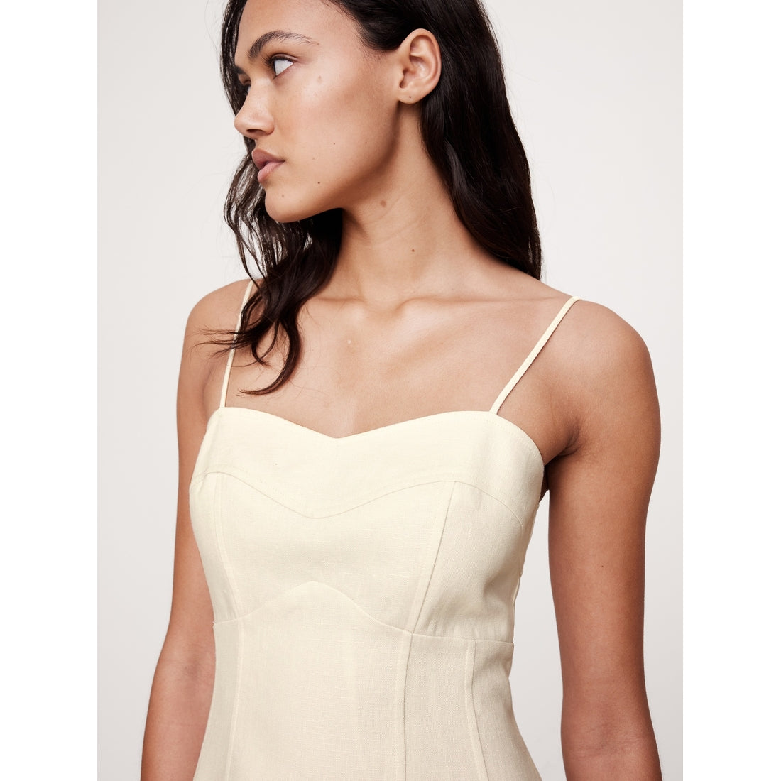 Linen Corset Mini Dress