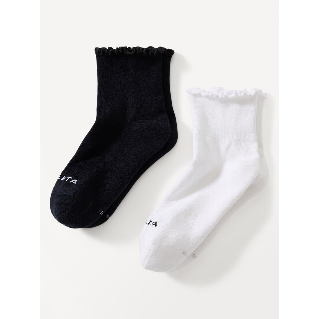 Women's Ruffle Everyday Quarter Crew Sock 2-Pack