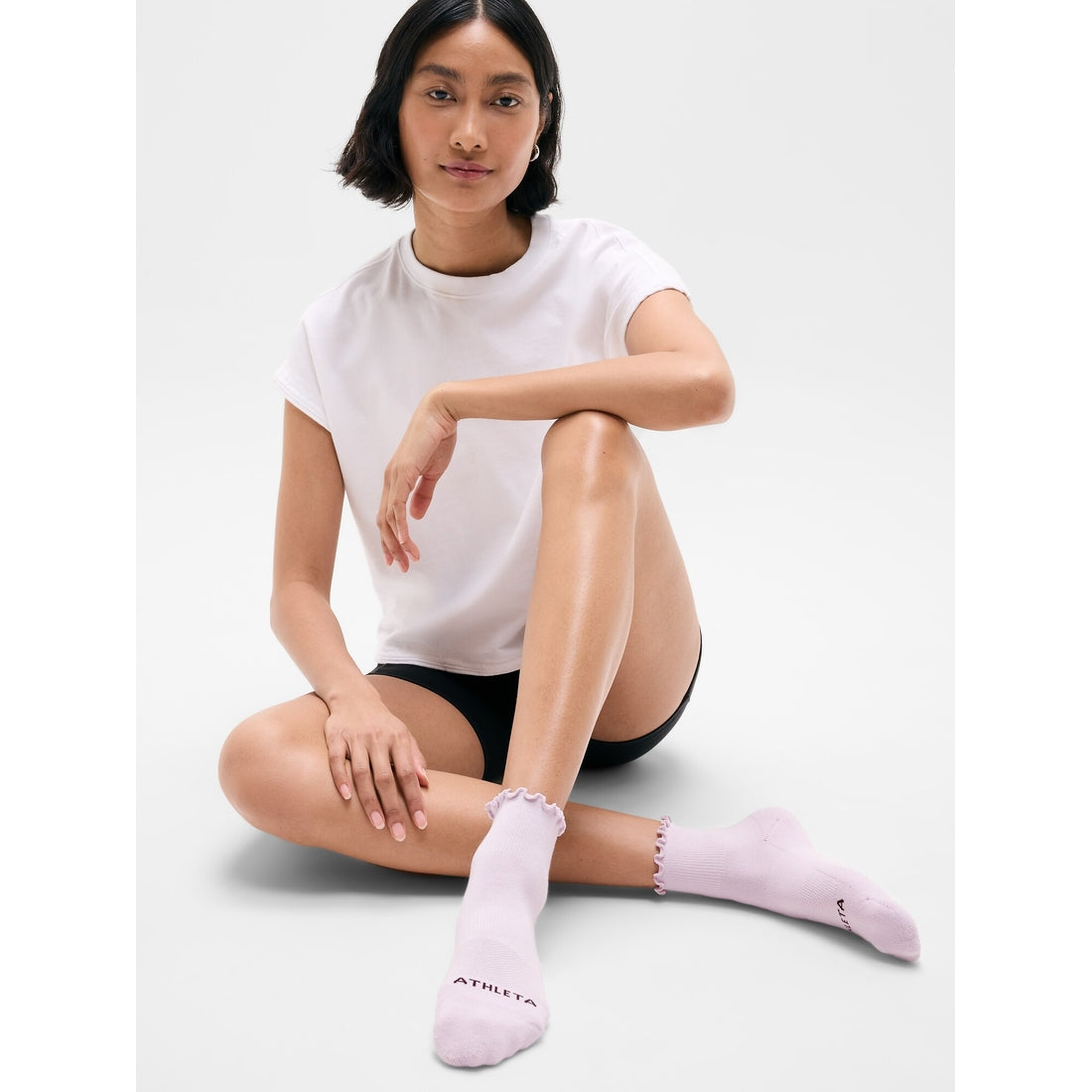 Women's Ruffle Everyday Quarter Crew Sock 2-Pack