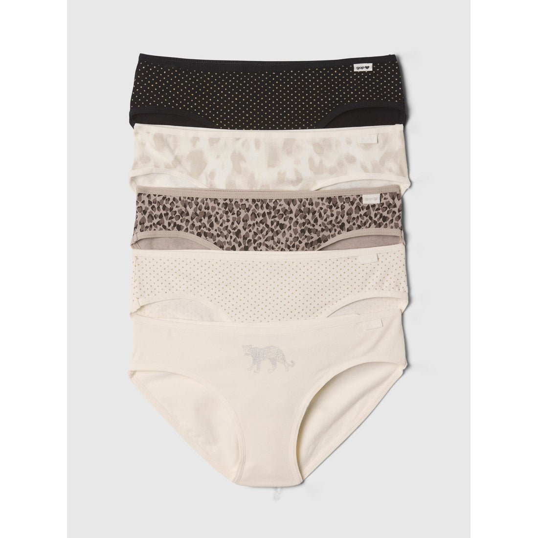 Girls' Organic Stretch Cotton Bikini Briefs (5-Pack)