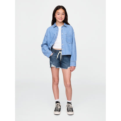 Girls' Low Rise Ultrasoft Stride Easy Denim Shorts