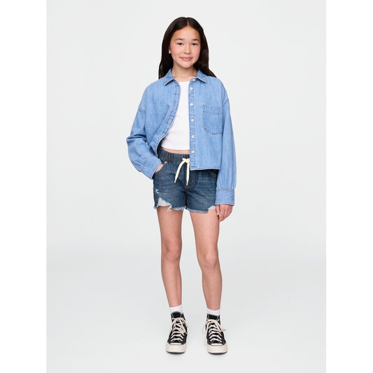 Girls' Low Rise Ultrasoft Stride Easy Denim Shorts