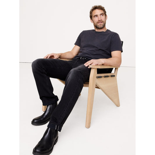 Men's Boxy Sun-Faded Cotton Crew-Neck T-Shirt