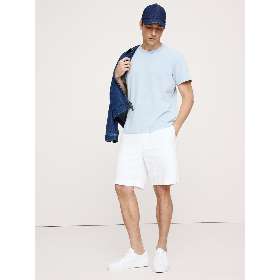 Men's Boxy Sun-Faded Cotton Crew-Neck T-Shirt
