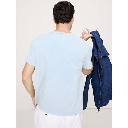 Men's Boxy Sun-Faded Cotton Crew-Neck T-Shirt