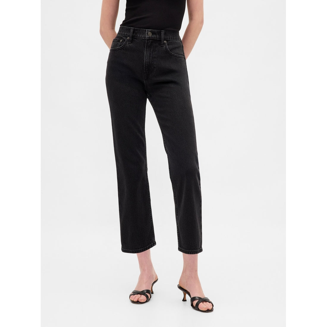 Women's High Rise '90S Slim Straight Crop Jeans