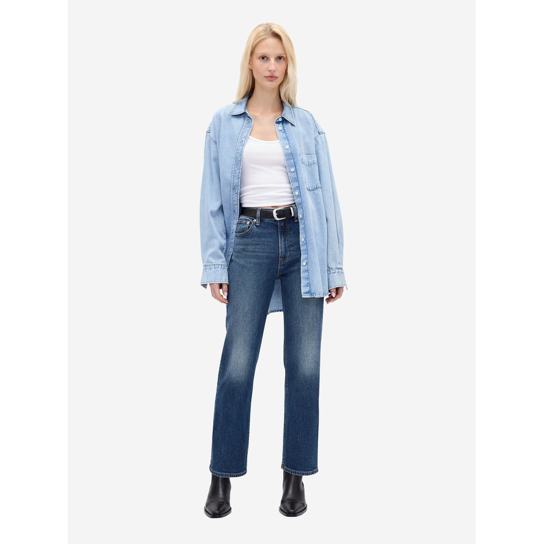 Women's High Rise '90S Slim Straight Crop Jeans