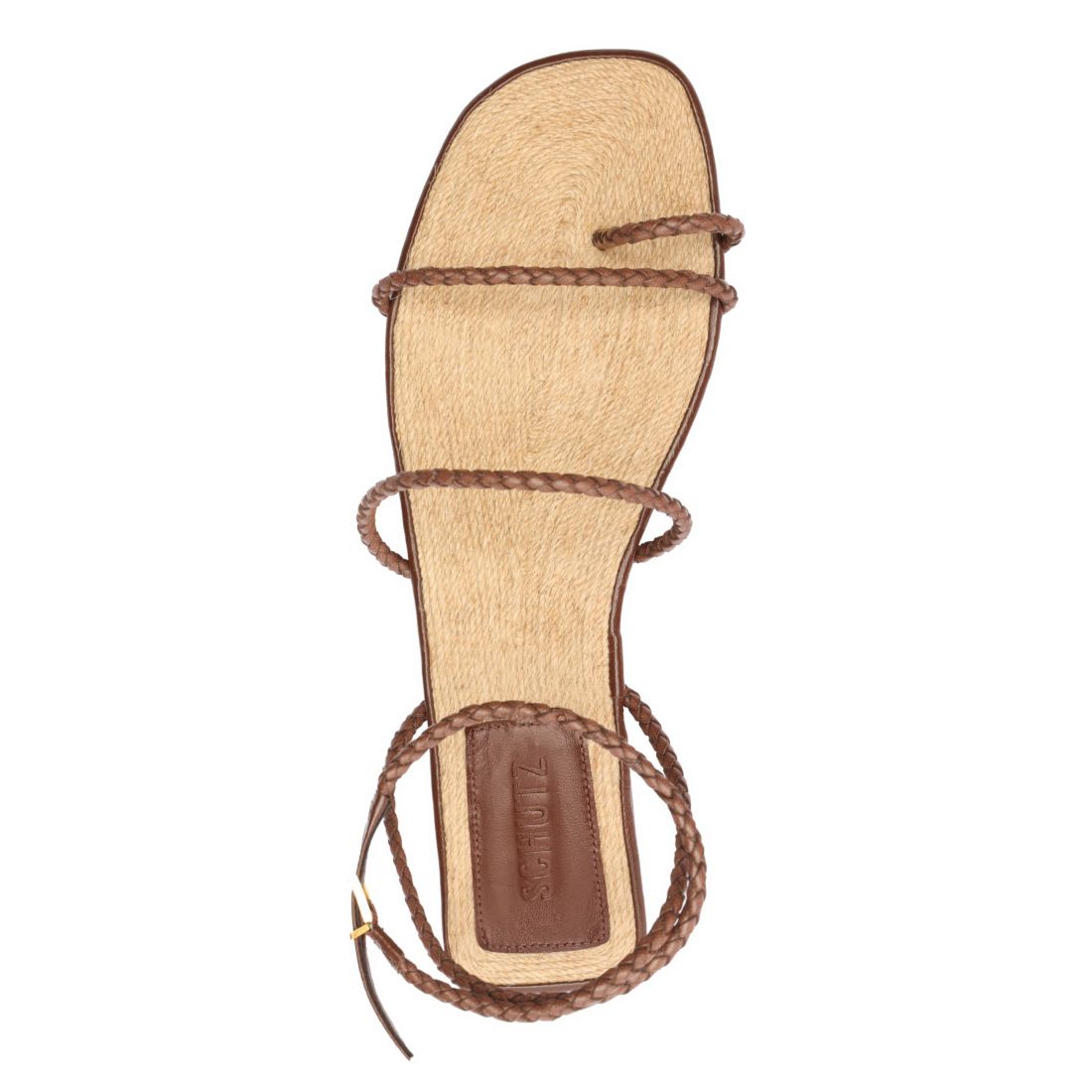 Schutz Women's Kaya Straw Flat Sandals