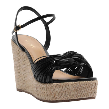 Arezzo Women's Charlotte Round Toe Wedge Sandals