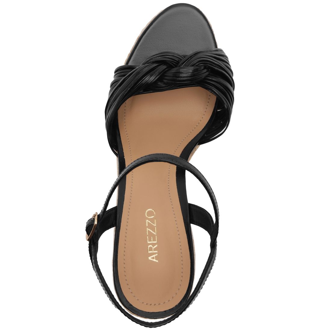 Arezzo Women's Charlotte Round Toe Wedge Sandals