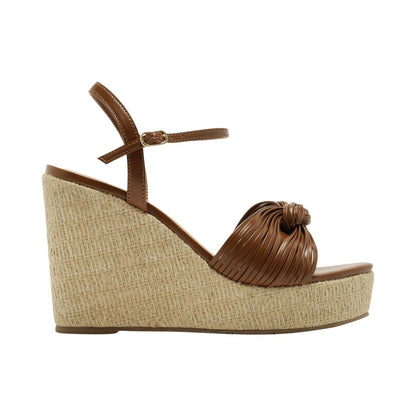 Arezzo Women's Charlotte Round Toe Wedge Sandals