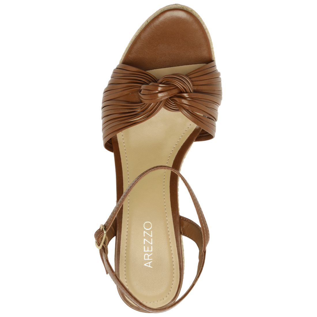 Arezzo Women's Charlotte Round Toe Wedge Sandals
