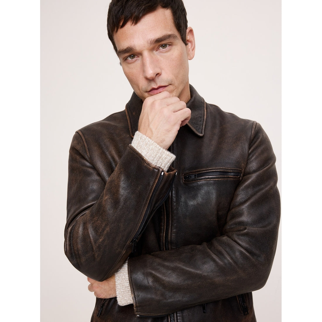 Men's Leather Racing Jacket