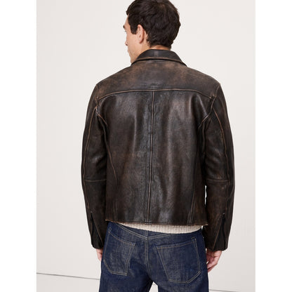 Men's Leather Racing Jacket