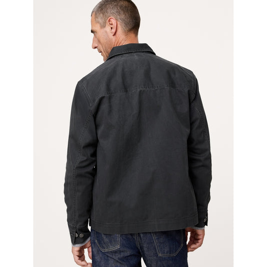 Men's Coated Cotton Twill Overshirt