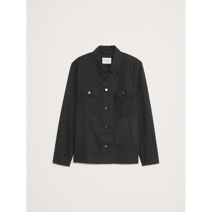 Men's Coated Cotton Twill Overshirt