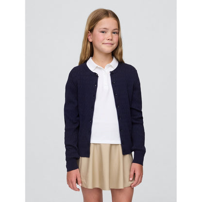 Girls' Uniform Cardigan Sweater