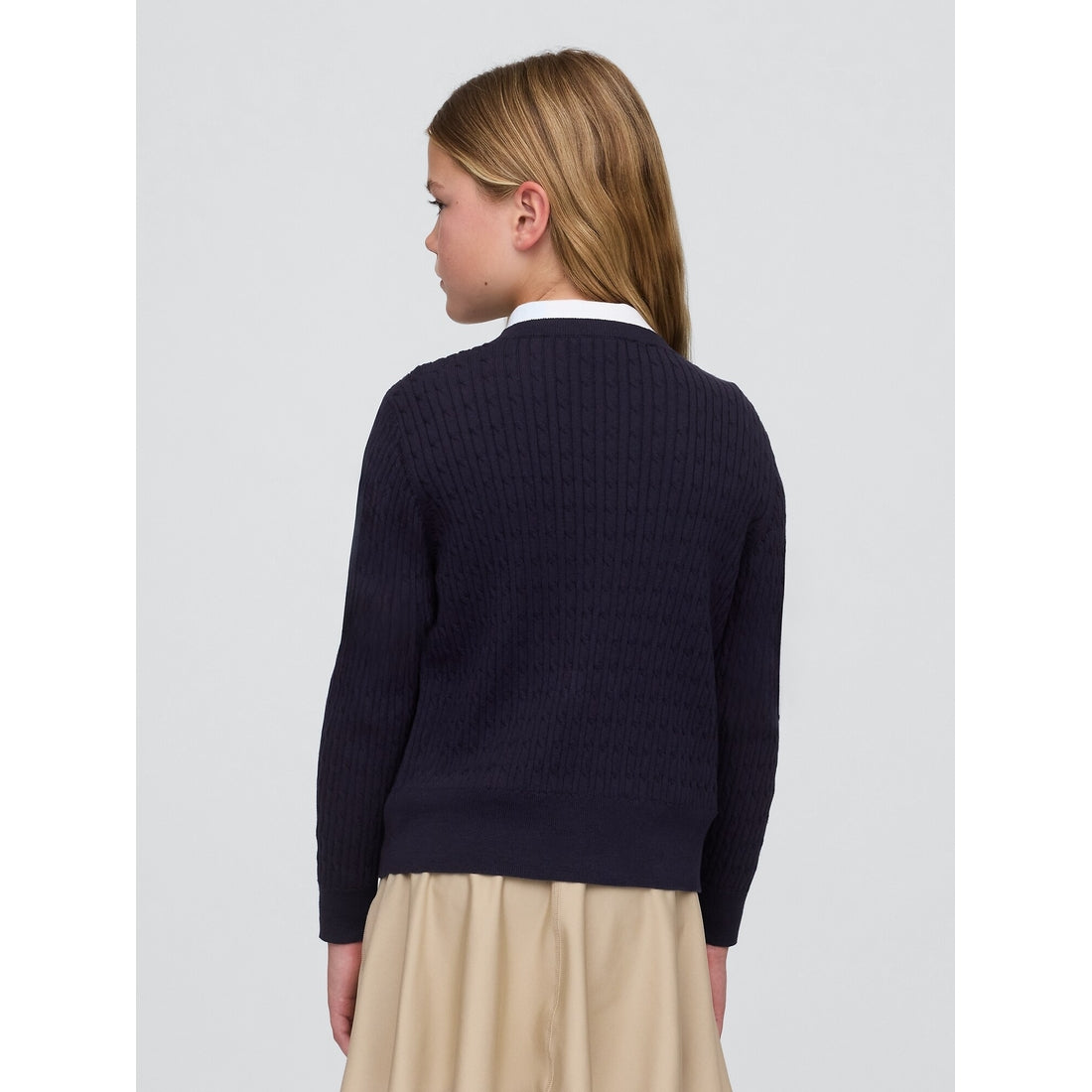 Girls' Uniform Cardigan Sweater