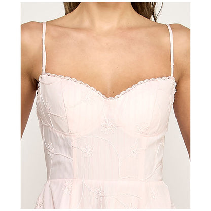 Alex & Sophia Juniors' Sweetheart Embroidered Fit & Flare Midi Dress