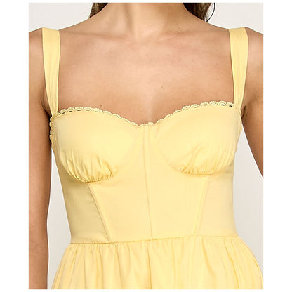 Alex & Sophia Juniors' Sweetheart Neck Tiered Poplin Midi Dress